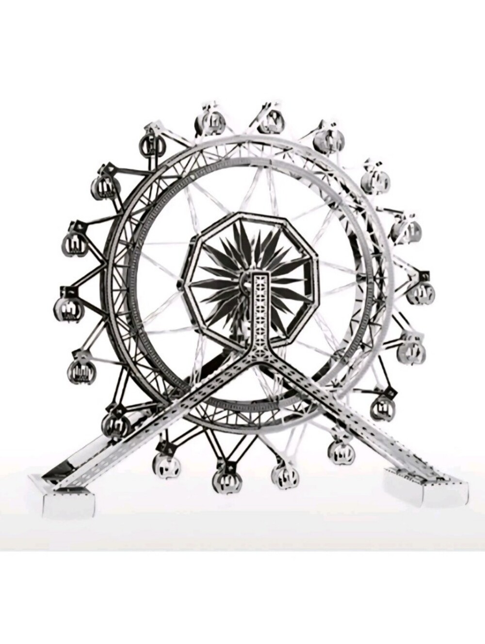 3D Metal Art Jigsaw Puzzle DIY Crafts Ferris Wheel Model New Puzzle 3.5 X 3.5